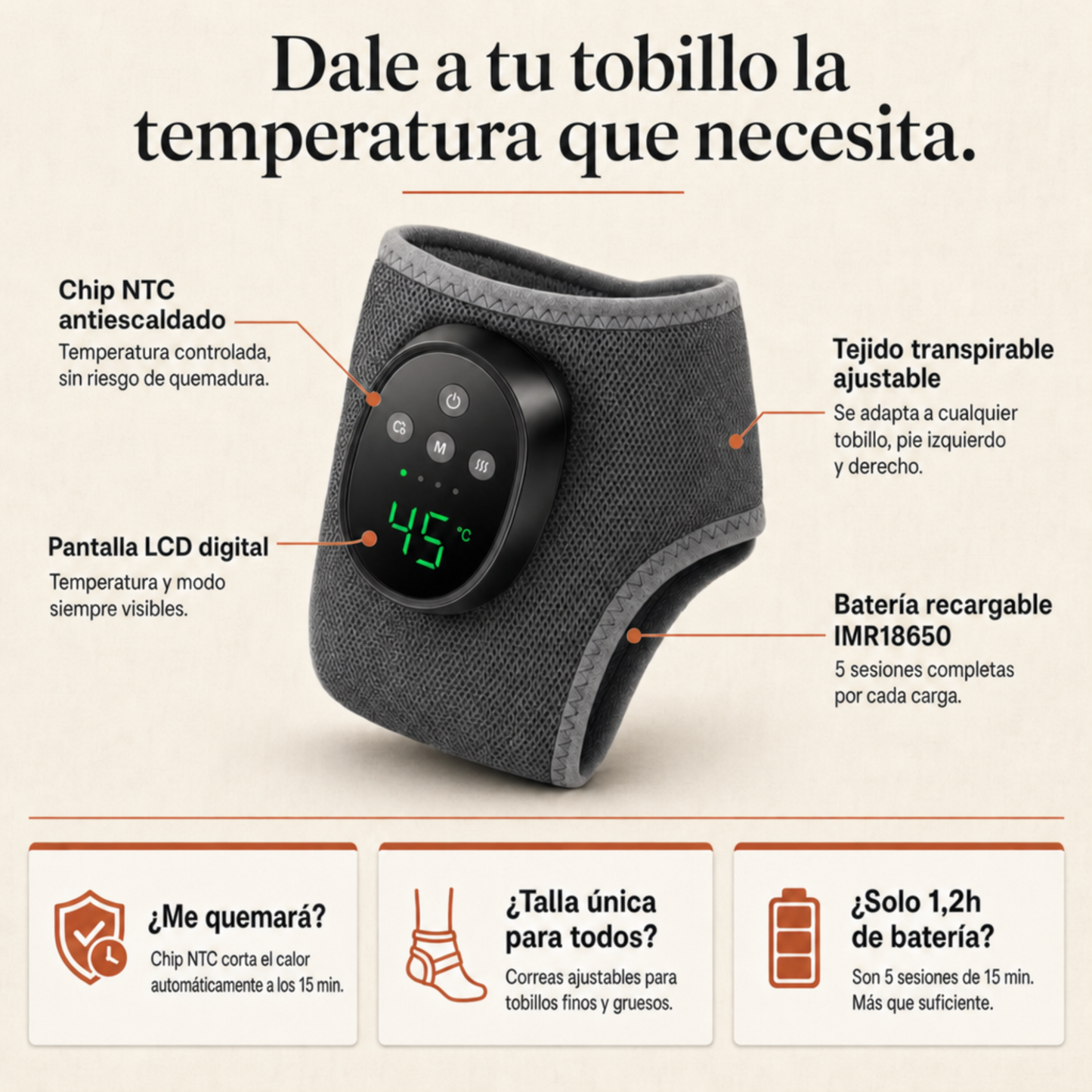 Reposa™ - Tobillera térmica